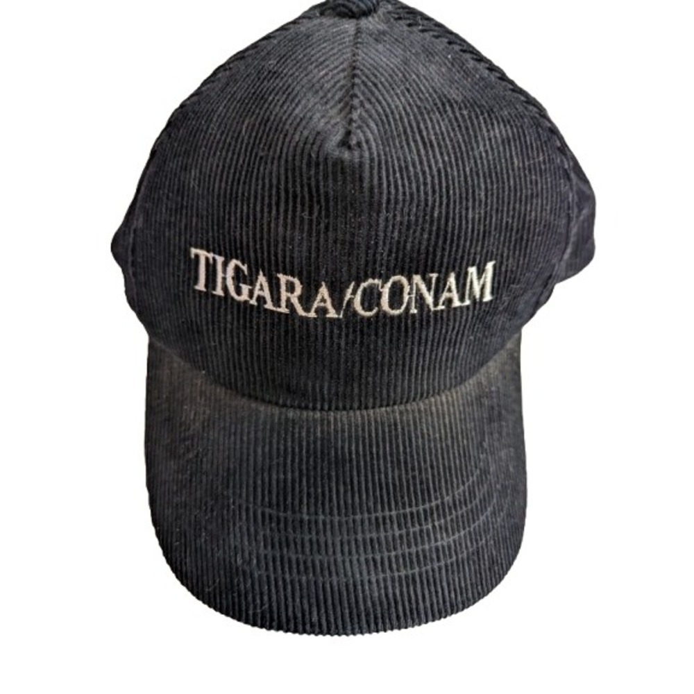Vintage TIGARA/CONAM Industrial Corduroy Snapback Hat‎ - Black